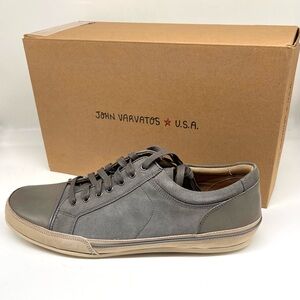 John Varvatos Gray Minimalist Sneakers